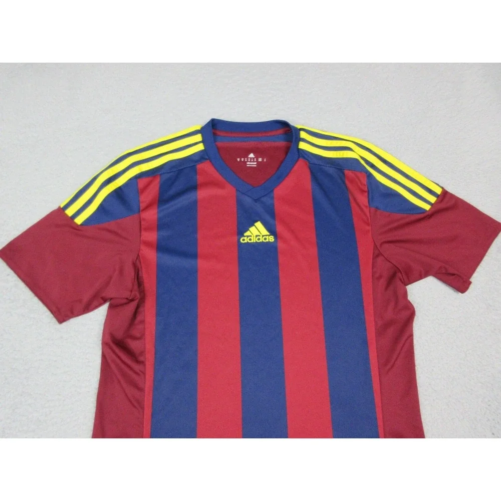FC Barcelona Jersey Mens Medium Red Logo Futbol Soccer Adidas